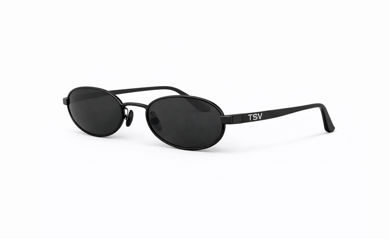 Matte Black Oval Frame - Black