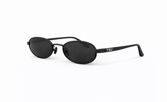 Matte Black Oval Frame - Black